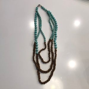 Noonday Collection turquoise/gold necklace!